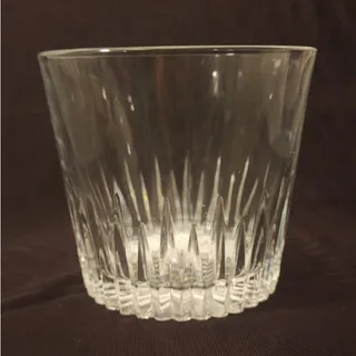 Photo of Vintage Heavy Hand Blown Seeded Crystal Ice Bucket Wine Cooler 5.5" Studio Glass