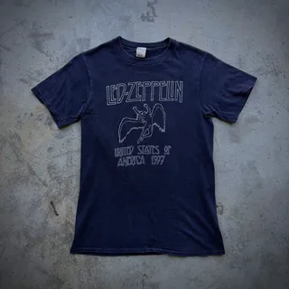 Photo of Original 70s Led Zeppelin 1977 USA Tour Tee CHED tag Size M 