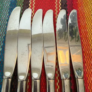Photo of Cuisinart CUI8 Country Bead Stainless Dinner Knives Set of 7 China 9”