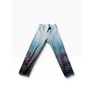 Photo of Athleta Women’s S Ombré Chevron Stripe Capri Leggings Pink Teal Black Yoga