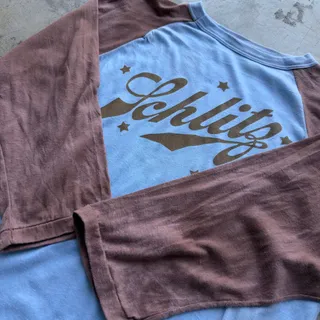 Photo of Vintage 70s Schlitz Beer Promo Baseball Tee Sunfaded L