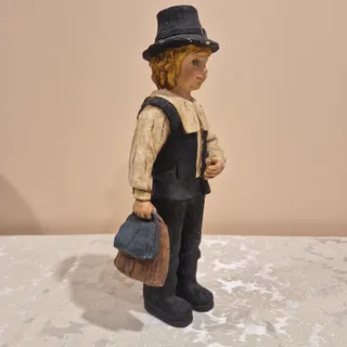 Photo of Costco Hand Painted Pilgrim Family 14" Thanksgiving Figure