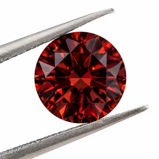 Photo of 1CT Garnet Moissanite Round 6.5mm VVS1 Loose Gemstone GRA Card & Case Certified
