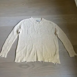 Photo of Urban Outfitters Cream Crew neck Knitted Oversized Sweater