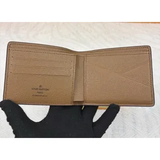 Photo of Authentic Louis Vuitton Multiple Wallet M60895 Brown/Tan Bi-Fold