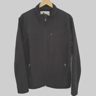 Photo of Field & Stream Mens Softshell Jacket Medium Black Fleece Lined Full Zip Pockets