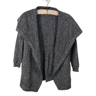 Photo of Theory Womens Maritza Wool Open Front Cardigan Sweater L Gray Fall Quiet Luxury