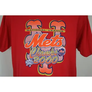 Photo of Vintage New York Mets World Series Champions 2000 Red Shirt Mens XL
