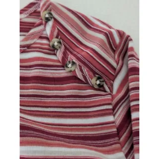 Photo of C.B. Casuals Womens XL Long Sleeve Striped with Button , Boho ,Cottagecore,
