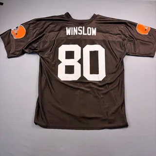 Photo of Y2K Cleveland Browns Kellen Winslow Jersey NFL Team Apparel XL Satin #80