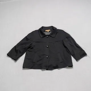 Photo of Notations Black Cropped Swing Jacket - Mod Style - Large