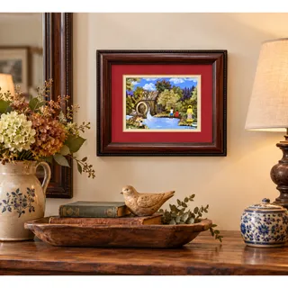 Photo of Jackie Haliburton Water Well Folk Art Print Framed Texas Southern Rural Art