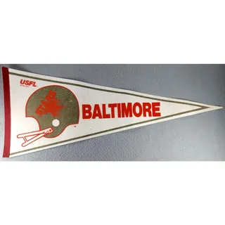 Photo of Vintage Baltimore Stars USFL Pennant Rare 1982 Football Felt Banner USA