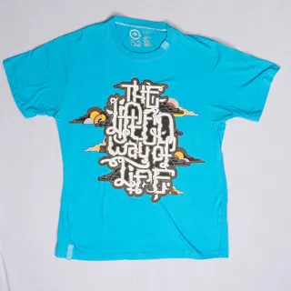 Photo of LRG Lifted Research Group Tee Mens Large Aqua The Lifted Way of Life Y2K
