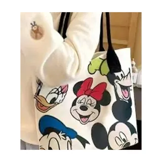 Photo of NWOT Disney Character Canvas Zipper Tote Bag