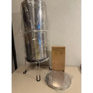 Photo of VEVOR 2.25 Gal Gravity Fed Water Filter System Stainless Steel 2 Carbon Filters