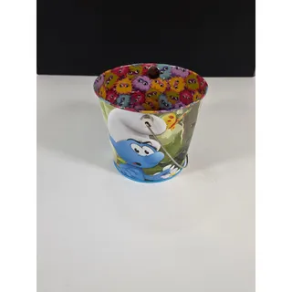 Photo of Smurfs The Movie 2025 Metal Popcorn Bucket Pail 64oz Snapco Smurfette Papa