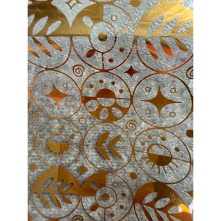 Photo of Vintage Georges Briard MCM Celestial Gold Glass Divided Serving Tray