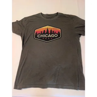 Photo of Chicago Rise T-Shirt Graphic Green Cotton Men's T-Shirt L