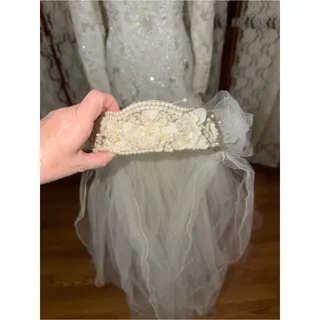 Photo of Beautiful Vintage 90s Heavily Beaded Mermaid Wedding Gown