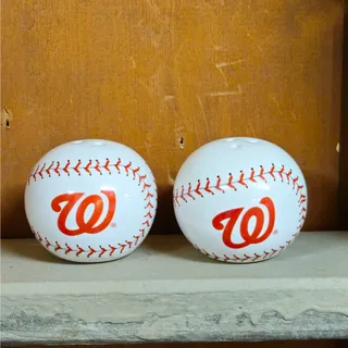 Photo of NIB Washington Nationals Baseball Salt and Pepper Shakers – MLB Kitchen Decor