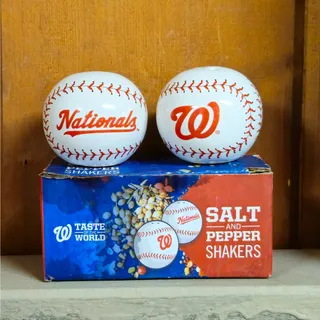 Photo of NIB Washington Nationals Baseball Salt and Pepper Shakers – MLB Kitchen Decor