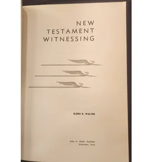 Photo of New Testament Witnessing Elden K Walter Third Edition 1972 SDA Book Softcover
