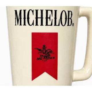 Photo of Vintage Michelob Beer Stein Ceramic Mug Gold Trim Anheuser Busch Eagle Logo