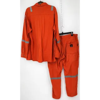 Photo of CRUDE FR Diamond Offshore Work Shirt Pants Set LG Tall 36x30 Flame Resistant