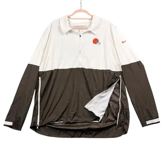 Photo of Cleveland Browns Pullover Nike NFL On Field 1/2 Zip Windbreaker Jacket Men's XXL