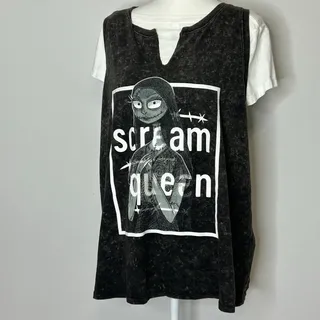 Photo of Torrid Disney Nightmare Before Christmas Sally Scream Queen Tank Size 2 Black