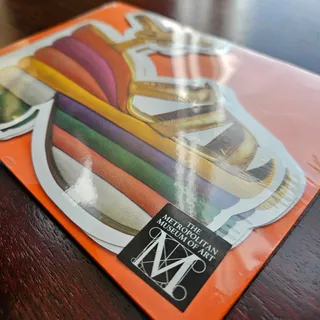 Photo of NWT Vintage Met Museum Ferragamo Card Set | Rainbow Platform Sandal 1990s Sealed