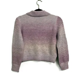 Photo of NWT Design History Ombre Cable Knit Long Sleeve V-neck Collar Sweater-Girls M