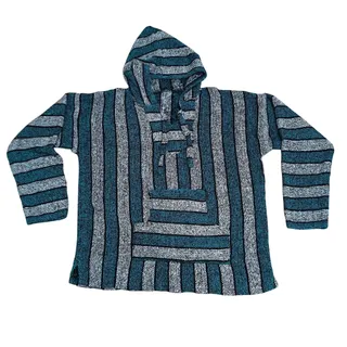 Photo of Vtg Vel-Mex Mens Striped Pullover Drug Rug Hippie Surfer Y2K XXLarge