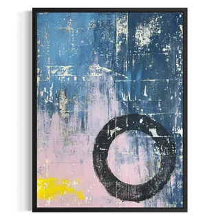 Photo of Original Mixed Media Modern Art Collage Painting 18x24 "Rictal" Signed