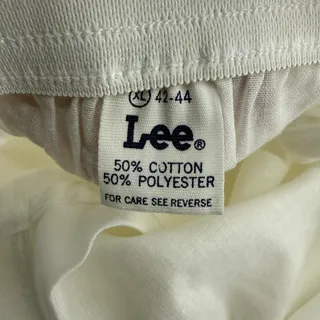 Photo of Vintage Lee Permanent Press Boxer Shorts Underwear Solid White Size XL