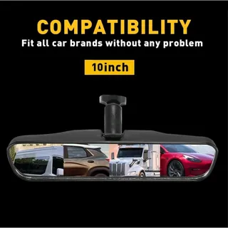 Photo of 10" Rear View Interior Mirror On Black Car Replacement Day Night Universal