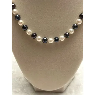Photo of Vintage Multi-Color Tahitian & White Saltwater Pearl Necklace 