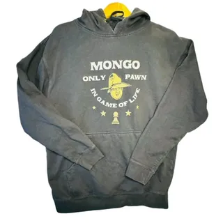 Photo of Mens Hoodie Navy Mongo Only Pawn In Game of Life Blazing Saddles Size L