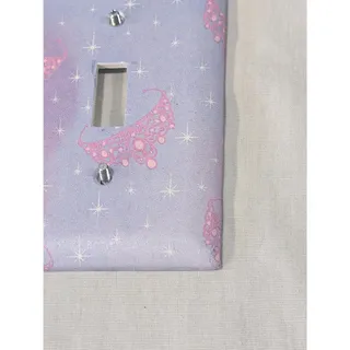 Photo of Pink Tiara Wall Plate Outlet Custom Decoupage Light Switch Cover