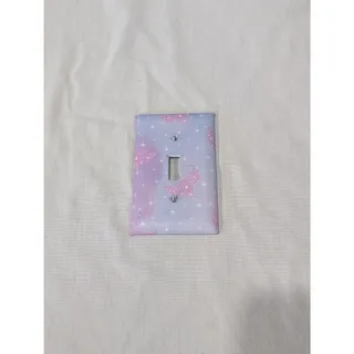 Photo of Pink Tiara Wall Plate Outlet Custom Decoupage Light Switch Cover