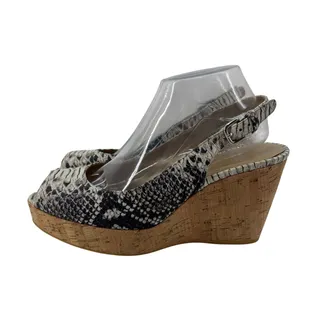 Photo of Stuart Weitzman Womens Size 10 Jean Snake Wedge Slingback Sandal