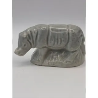 Photo of Wade England, Vintage Miniature Rhino Figurine, Porcelain Animal Trinket