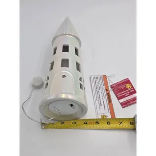 Photo of Ashland Frosted Fairytale LED Light Up Christmas Castle Tower Decor 12"