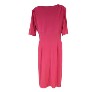 Photo of Lauren Ralph Lauren Red Ruched Faux-Wrap Dress - Size 4