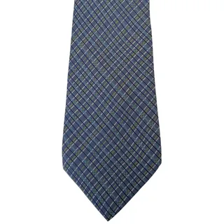 Photo of Vintage Hermès 100% Silk Men's Blue Tie With Multicolor Geometric Designs