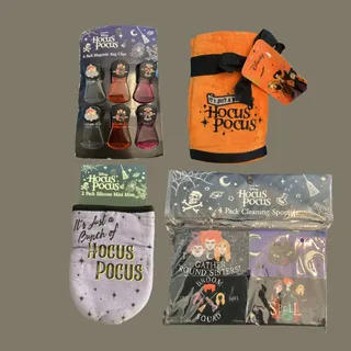 Photo of NWT Disney Hocus Pocus Halloween Kitchen Bundle: Sponge Chip Clip Towel Mitts