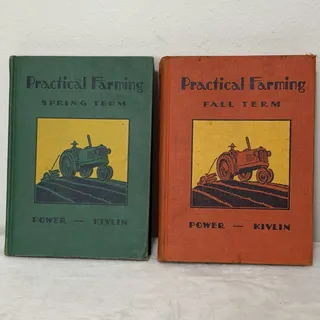 Photo of 1937 Practical Farming Books Set Spring Fall Term RA Power Vincent Kivlin 2 Vol