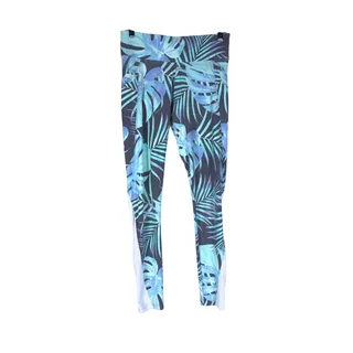 Photo of Victoria's Secret PINK Legging Women S Blue Green Tropical Yoga Athletic Workout