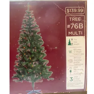 Photo of Trimming Traditions 7 ft Western Balsam Fir Tree Multi Light SKU 50681 Sears NOS